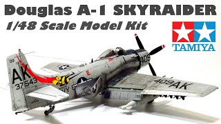 TAMIYA A1H SKYRAIDER  148 SCALE MODEL AIRCRAFT [upl. by Rochelle]