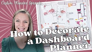 How to Decorate a Dashboard Planner  Custom Planner Spreads [upl. by Mccomb]