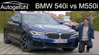 BMW 540i M Sport FULL driving REVIEW vs BMW M550i comparison 5Series Facelift 2021 [upl. by Marquita]