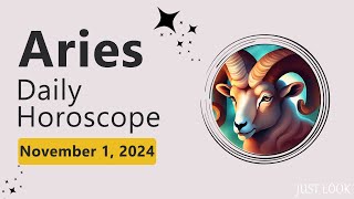 Aries Daily Horoscope Today November 1 2024 [upl. by Kceb103]