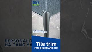 tile trim tiletrim pvctiletrim aluminumtiletrim stainlesssteeltiletrim skirtingboard [upl. by Sandi]