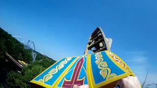 Pantheon Front Seat On Ride POV Busch Gardens Williamsburg 2023 [upl. by Shig]