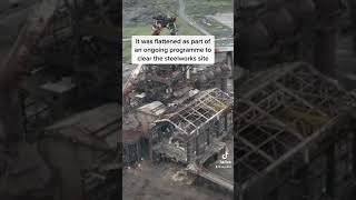 Teessides iconic Redcar steelworks blast furnace demolished [upl. by Ayekahs343]