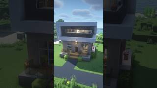 EASY Minecraft Modern House🏡🏡 minecraft minecraftbuilding minecrafttutorial build [upl. by Konopka]