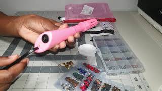 DIY  RHINESTONE APPLICATOR AND BEDAZZLER KIT  HOW TO APPLY STEP BY STEP AND REVIEW [upl. by Dorcea]