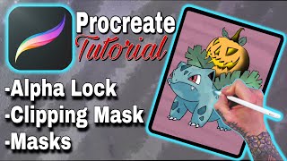 How To Use Alpha Lock Clipping Mask and Masks in Procreate  Procreate Tutorial [upl. by Fulcher]