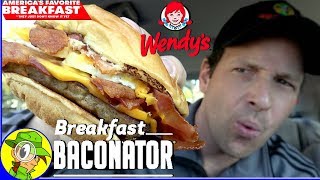 Wendys®  BREAKFAST BACONATOR® Review 🍳🥓  Vanilla FROSTY®CCINO 🥤  Peep THIS Out 👧 [upl. by Nitnelav]