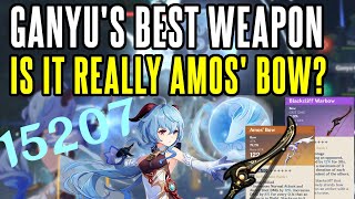 Ganyu Weapon Analysis  F2P Guide amp Build  Amos Bow NOT SUPER Amazing Genshin Impact [upl. by Wolgast]