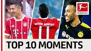 James First Bundesliga Goal Aubameyang and Lewandowski on Fire  Top 10 Moments  September 2017 [upl. by Nifled16]