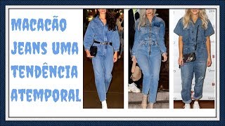 MACACÃO JEANS É TENDÊNCIA NAS PASSARELAS [upl. by Neleb]