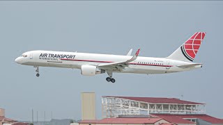 Air Transport International Boeing 7572Q8PCC  Military Cargo Charter at Patrick Space Force Base [upl. by Tnahsin464]