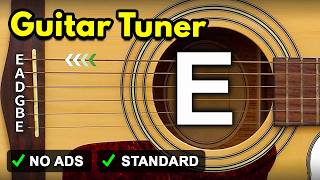 Guitar Tuner  Tune Standard Guitar Online  E A D G B E [upl. by Anirod64]