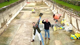 How We RESTORED our HUGE 300 Year Old Swimming Pool  1 Year in 15 Minutes [upl. by Mariana]