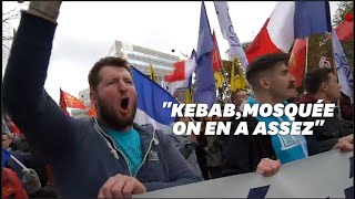 A la manif quotstop islamismequot on a surtout entendu des slogans antiimmigrés et antiislam [upl. by Broeder]