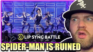 Lip Sync Battle  Tom Holland NOOOO NOT SPIDERMAN Reaction [upl. by Nyleahcim481]