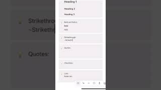 Notion supports markdown for quick formatting notiontutorial shorts [upl. by Leunamnauj]