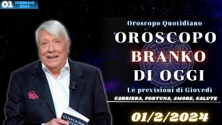 Oroscopo oggi di Branko del 122024  le previsioni [upl. by Esmond]