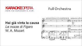 Karaoke Opera Hai Già Vinta la Causa Le Nozze di Figaro Mozart Orchestra only with printed music [upl. by Karleen]