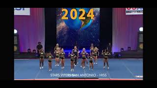 Stars Vipers HISS Day 1 🐍 THE CHEERLEADING WORLDS 2024 🌎 [upl. by Alaik]