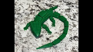 Red Eye Crocodile 3D Print Time Lapse  Articulating 3D Crocodile Printed in one piece [upl. by Annaet]