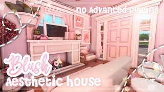 No Advanced Placing Blush Aesthetic Two Story House I Bloxburg Speedbuild and Tour  iTapixca Builds [upl. by Refinaj]