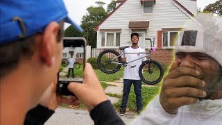 SURPRISING MY FRIEND WITH A BRAND NEW CUSTOM BMX BIKE [upl. by Ydissak]