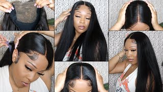 How To Melt A Pre Cut HD Closure Wig  Step by Step Lace Closure Install  No Glue  Asteria Hair [upl. by Rosemari]