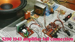 150 watt mono Amplifiers 2sc5200 and 1943 circuit connection with bass travel amp microphone [upl. by Pryor373]