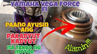 Yamaha Vega Force Fi Paano Ayusin ang Pakadyut kadyut na Takbo ng Motor p1 dismantle Alamin [upl. by Domel539]