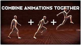 Combine multiple Animations from Mixamo with NLA Editor  Blender tutorial [upl. by Ardyaf]