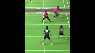 Cool save by Uganda badminton mixed doubles pair vs Japan at Junior World Badminton Championship [upl. by Reinhold460]