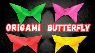 ORIGAMI TUTORIAL  HOW TOMAKE PAPER BUTTERFLY EASY ORIGAMI [upl. by Rednas]