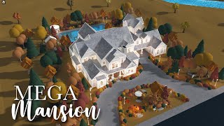 MEGA MANSION BLOXBURG SPEEDBUILD WITH GUEST HOUSE AND POOL [upl. by Nathanoj]