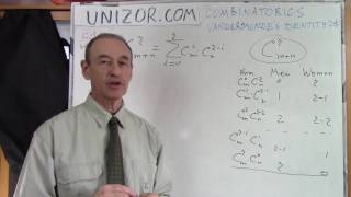 Unizor  Combinatorics  Problem 29  Vandermonde Identity [upl. by Acisej]