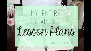 My Year in Lesson Plans  201718 [upl. by Mable]