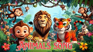 Animals song  A toZ animals ABC kids song  toddler educational videos non stimulating 4kUHD [upl. by Hoo]