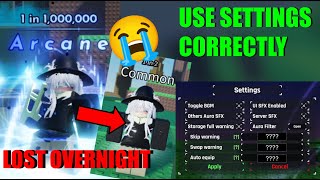 How To Use The Settings Correctly  Sols RNG Roblox [upl. by Hercules]