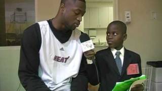 Dwyane Wade is Interviewed by Student Reporter Damon Weaver [upl. by Angelita699]