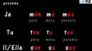 Les adjectifs possessifs en français Théorie [upl. by Katerine]