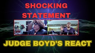 Judge Boyds JawDropping Reaction to Defendants SHOCKING Statement [upl. by Esyla]