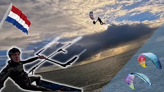 Kitesurfing in front of the pier  delivering 30 knots flat water [upl. by Lanford]