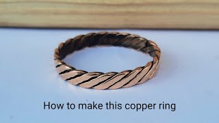 How to make a copper ring  copper wires ring making arshadjewelleryworkshop4473 [upl. by Aryan105]