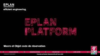 EPLAN 2024 Macro et Objet code de réservation [upl. by Cartwell380]