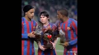 MessiEto’oRonaldinho funny moment😅 football trending funny messi ronaldinho [upl. by Adila810]