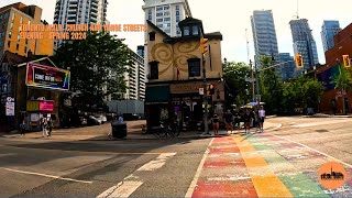 Walking Toronto Downtown  Church Street Dundas Square Yonge Street  Evening  Late Spring [upl. by Aissenav927]