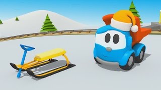 Cartoni Animati per Bambini  Camioncino Leo Junior e lo slittino da neve [upl. by Eseela]