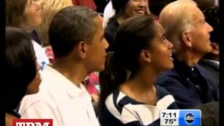 Obamas Caught On Kiss Cam At Team USA Basketball Exhibition Game [upl. by Aruam881]