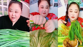 ASRM MUKBANG  Challenge Eat green onions eat shrimp eat fish  eat meat part 54 [upl. by Ettessil501]