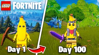 I Survived 100 Days in Lego Fortnite [upl. by Efram]