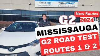 Mississauga G2 Road Test Route  Full Route  New G2 Driving Test Routes 2024 [upl. by Eivol846]